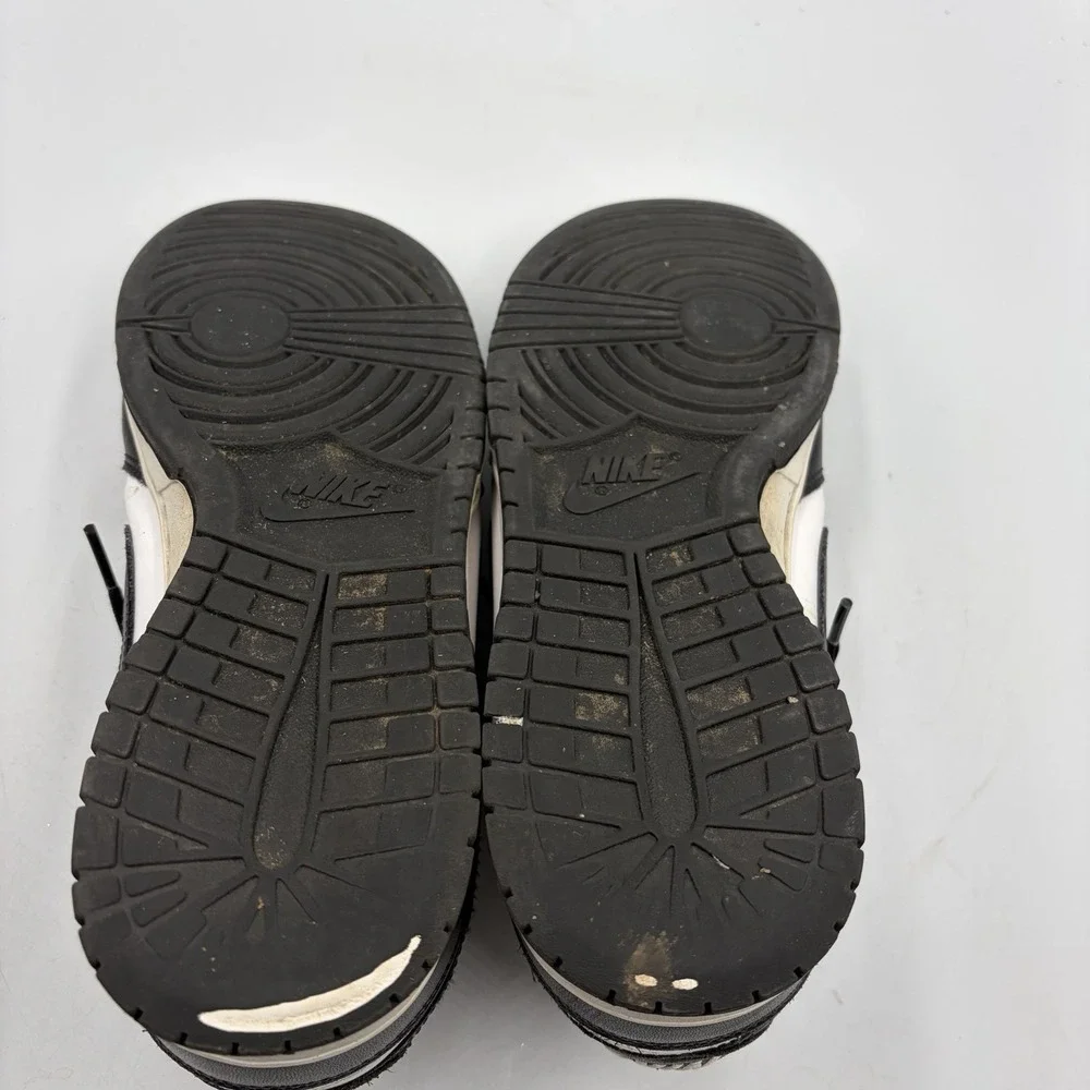 Nike Dunk Low Panda Mens 10 Black White Leather Low Top Sneakers‎ DD1391-100